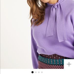 Eloquii Sz 28 Purple tie neck sweater. NWT.